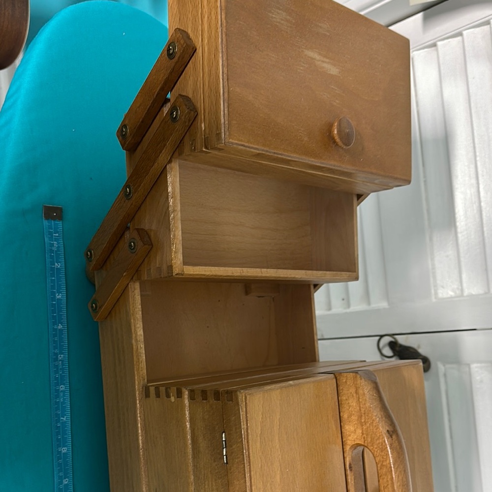 Wooden Craft Storage Box 18x 8” - Picture 3 of 4